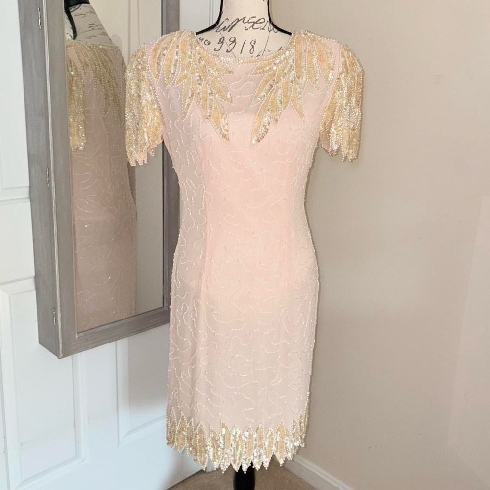 Vintage Pink Sequin Dress